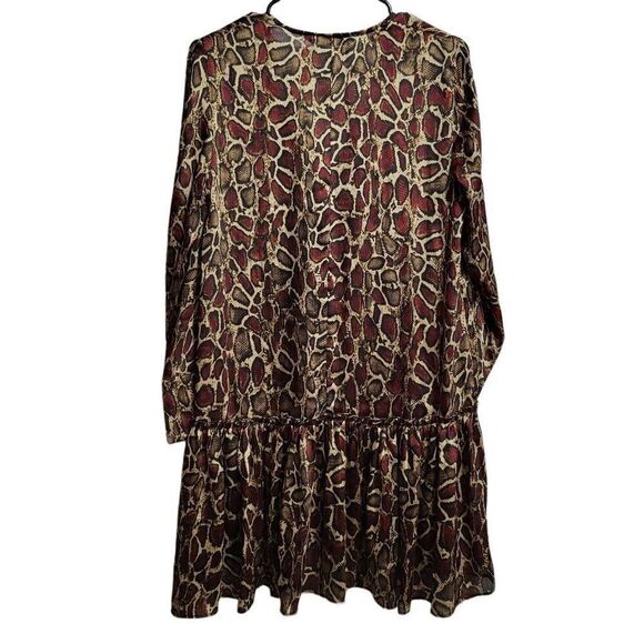 Zara Ruffled Animal Print Dress bloggers favorite Size: M - Picture 3 of 6